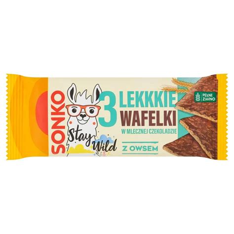 Sonko Stay Wild Lekkie Wafelki Z Owsem W Mlecznej Czekoladzie 36 G 3