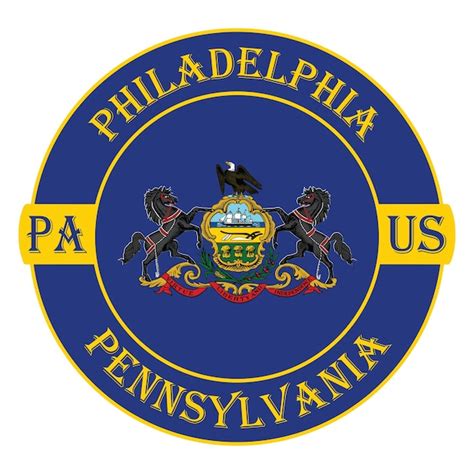 Premium Vector | Philadelphia pennsylvania flag usa travel souvenir ...