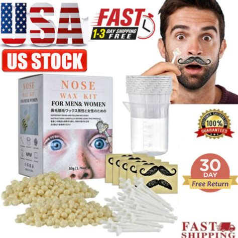 Nose Ear Hair Removal Wax Kit Painless And Easy Mens Nasal Waxing Strip Remover Us Ebay