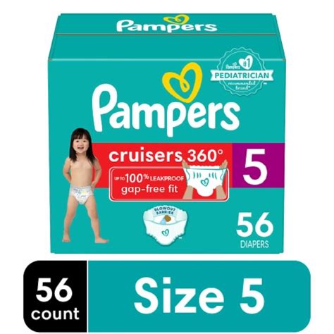 Pampers Cruisers 360 Baby Diapers Size 5 (27+ lbs), 56 count - QFC