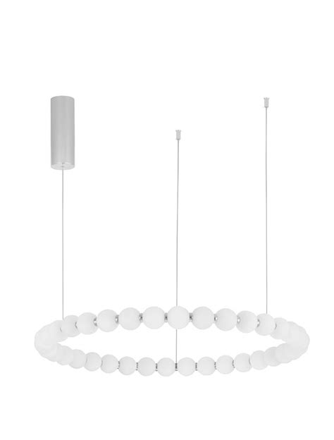 Nova Luce Modular Luminaires Perla Chrome Metal Opal Glass