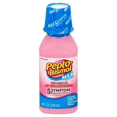 Pepto Bismol Maximum Strength Upset Stomach Reliever Antidiarrheal