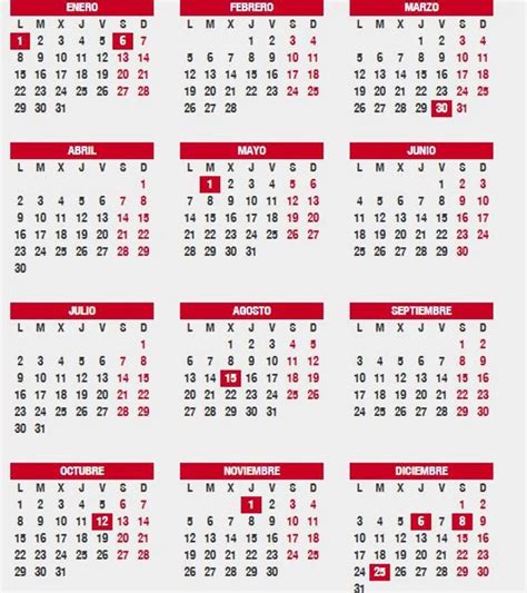 Consulta El Calendario Laboral 2018 Festivos Por Ciudad Puentes Y