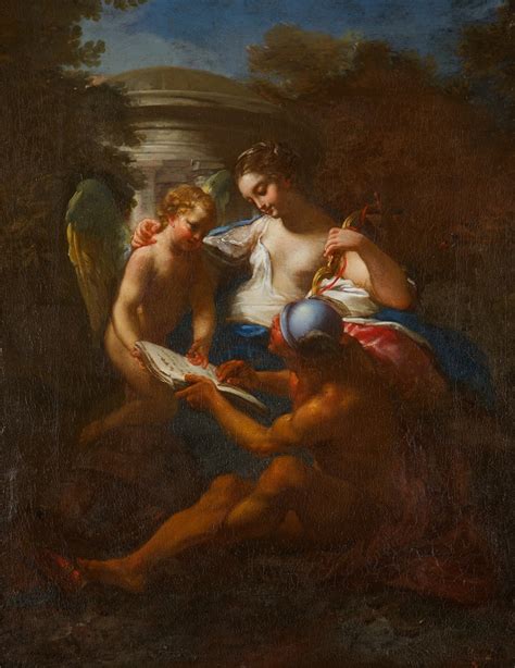 Venus Cupid And Mercury By Benedetto Luti Burghley