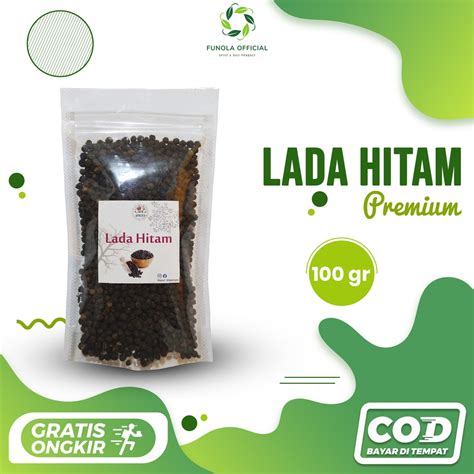 Jual Lada Hitam Gr Butir Merica Hitam Kasar Black Pepper Bumbu