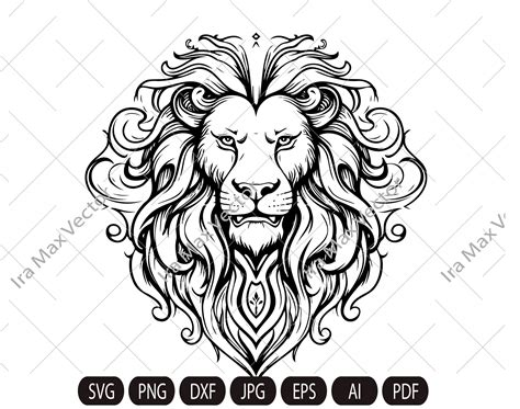 Lion Face Svg / Lion Head Svg / Lion Heraldic/ Lion Svg / Lion - Etsy