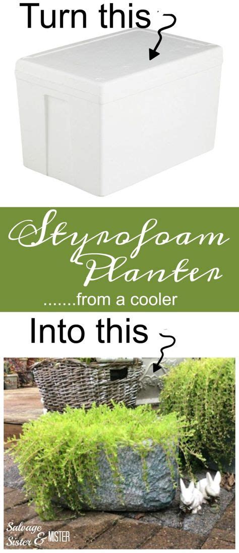 9 Styrofoam Planter Cooler ideas | styrofoam, styrofoam crafts, diy ...