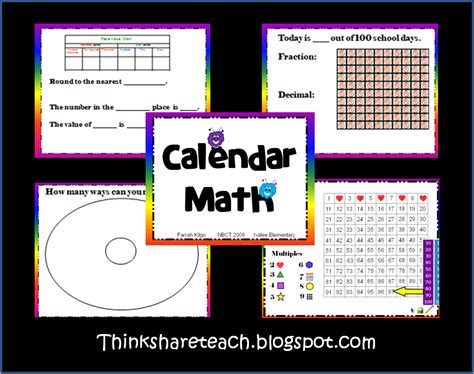 Think Share Teach Calendar Math Routine Freebies Calendar Math