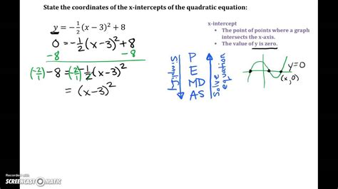 Quadratic Equation X Intercept Form - Tessshebaylo