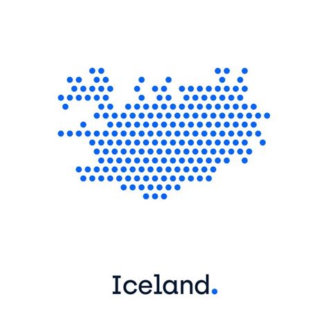 Premium Vector Iceland Vector Dot Map Design