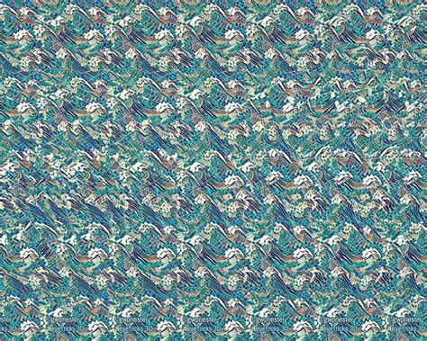 An Abstract Pattern With Blue Green And White Colors On The Bottom