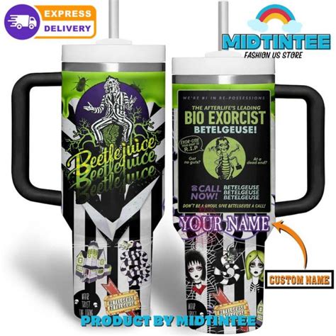 Beetlejuice Beetlejuice 2024 Personalized Stanley Tumbler Midtintee