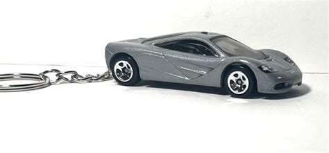 Hot Wheels Mclaren F Silver Keychain Etsy