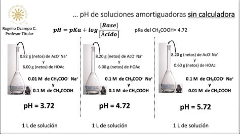 Cálculo De Ph Sin Calculadora Lección 3 Soluciones Amortiguadoras