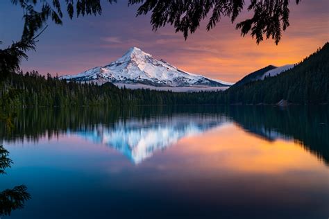 Lost Lake Oregon Sunset At The Lost Lake Mt Hood Oregon Et078