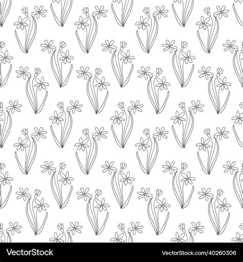 Abstract flower linear contour flower Royalty Free Vector