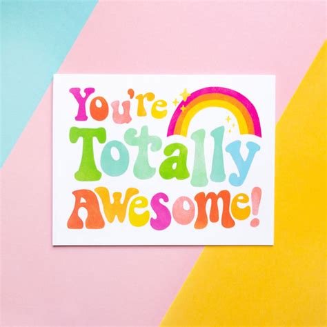 Hippy Greeting Card Youre Totally Awesome Joy Addict