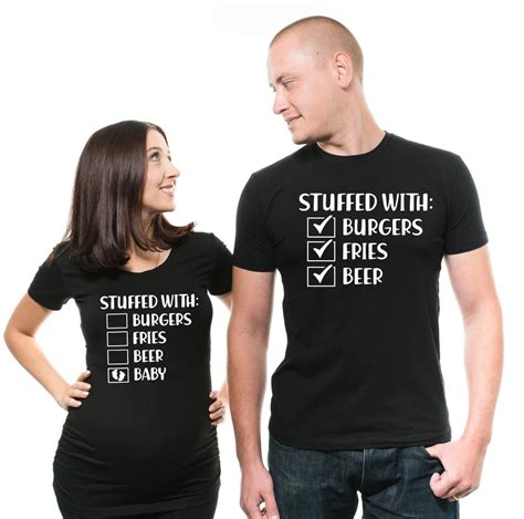 Pregnancy T Shirt Couple T Shirts Funny Maternity Shirts Cute Couple