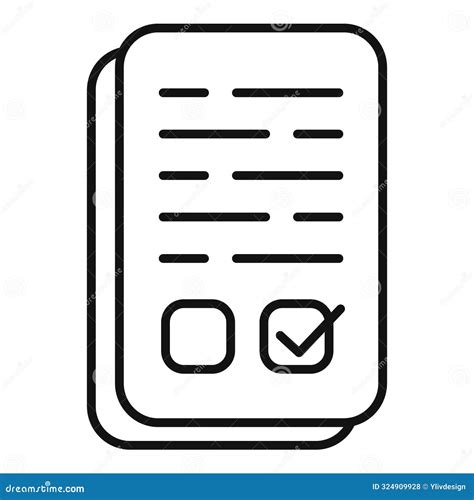 Document With Check Mark Icon Showing Approved Application Form Stock