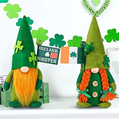 Amazon Sggvecsy 2 Pack St Patrick S Day Gnome Plush Doll Green