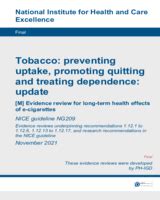 Evidence Review For Long Term Health Effects Of E Cigarettes NCBI