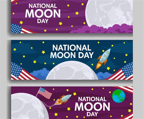 National Moon Day Banner