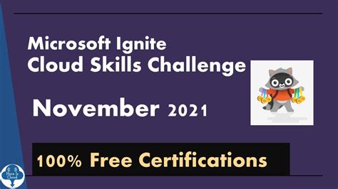 Microsoft Ignite Cloud Challenge Nov Free Certifications