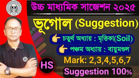 উচ্চ মাধ্যমিক ভূগোল সাজেশন ২০২৫ Hs Geography Suggestion 2025 Wb