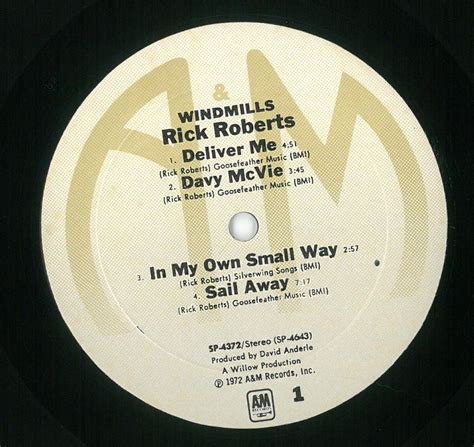 Rick Roberts Windmills Lp Usa盤 弦曲堂 Americana Music ・ Vinyl Record