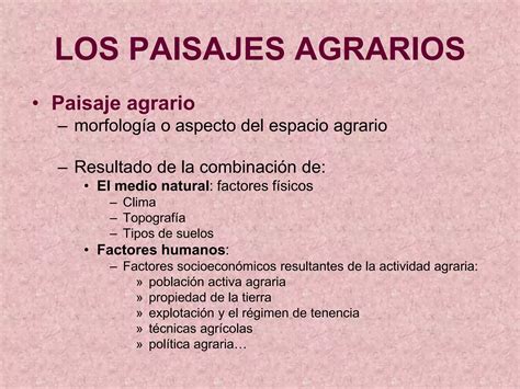 Los Paisajes Agrarios Espa Oles Ppt