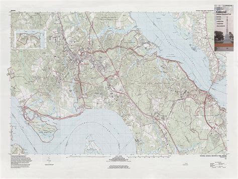 Colonial National Historic Park Map 1981 Jamestown Williamsburg