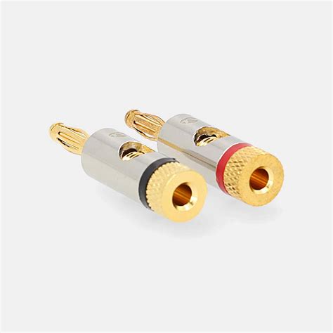 Banana Connector Straight Male Gold Plated Screw Cable Input