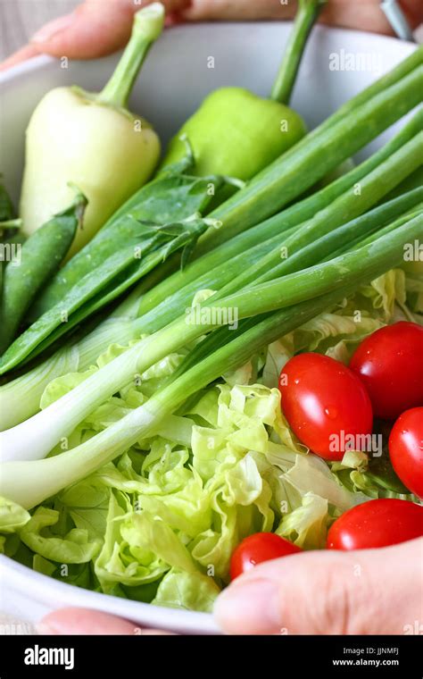 Green Salad Ingredients Stock Photo - Alamy