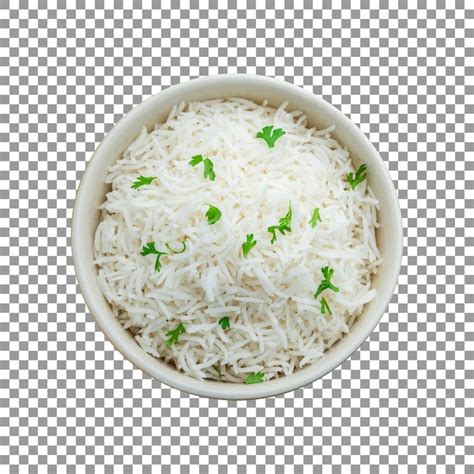 Arroz Basmati Branco Cozido Fresco Em Uma Tigela Branca Fundo