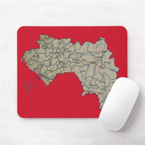 Guinea-Conakry Map Mousepad | Zazzle