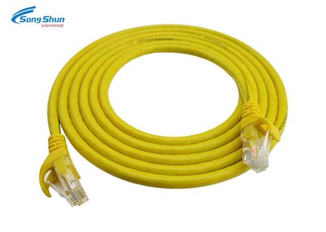 Yellow Ethernet Network Patch Cable , Internet Ethernet Patch Cable Wiring