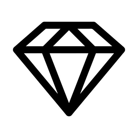 Diamond Icon And Diamond Drawing Vector Art At Vecteezy