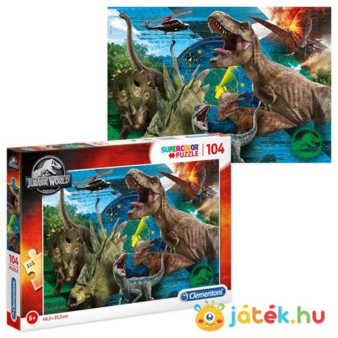 Jurassic World Puzzle 104 Darabos Clementoni Supercolor 27196 Játék Hu Webáruház Játék