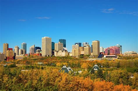 Autumn City Skyline Of Edmonton, Alberta by Design Pics