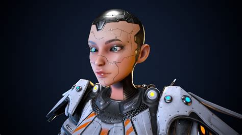 3D Model Cyborg Iron VR AR Low Poly CGTrader