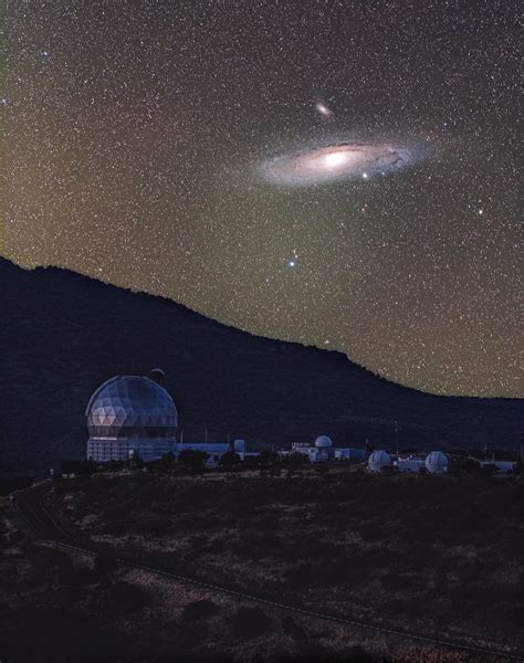 Andromeda Rising Andromeda Over The Hobby Eberly Telescope Flickr