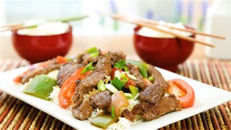 Chinese Stir Fried Steak With Peppers Youtube