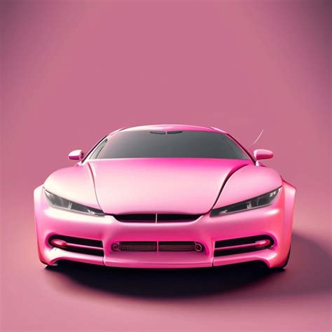 Premium AI Image | Closeup on front of generic and unbranded pink cars sport car wallpaper Ai ...