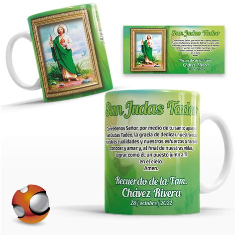 Taza Personalizada Recuerdo De San Judas Tadeo