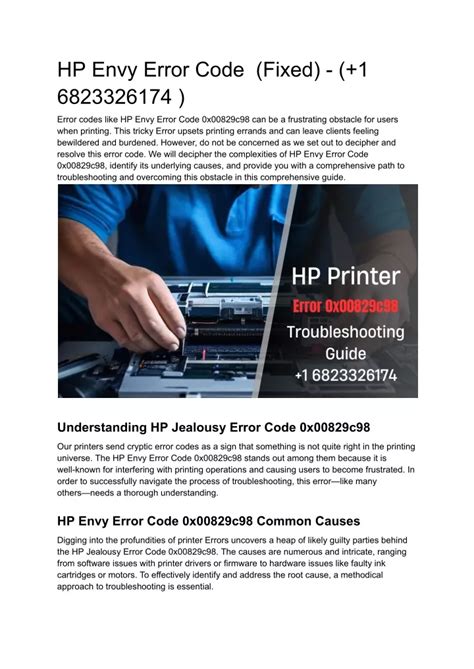 Ppt Hp Envy Error Code 0x00829c98 Fixed 1 6823326174 Powerpoint Presentation Id 13040070