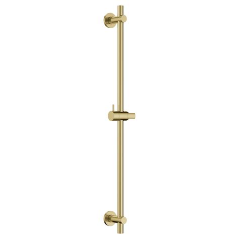 Slide Rail Round Plate Brushed Brass Flova Brassware