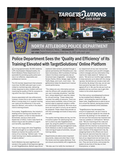 TargetSolutions - North Attleboro Police Department Success Story - Page 1