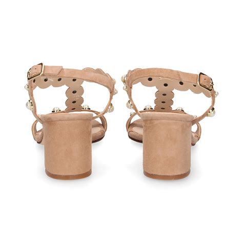 LÓPEZ Sandalias con tacón de Mujer PEACH NUDE