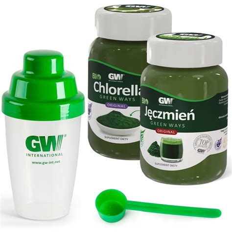 Green Ways Bio Chlorella Sok Z Zielonego J Czmienia Shaker