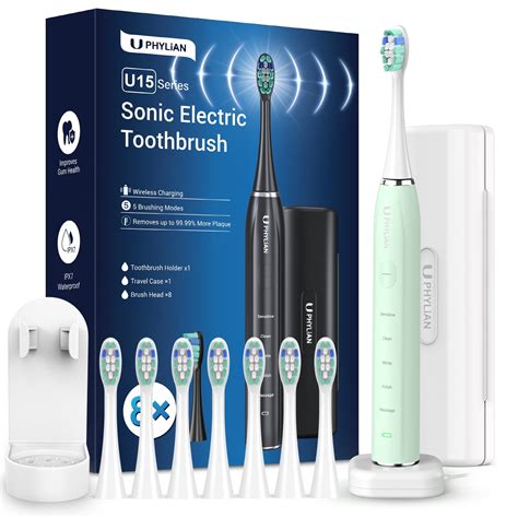 Phylian Pro Sonic Electric Toothbrushes For Adults Rechargeable